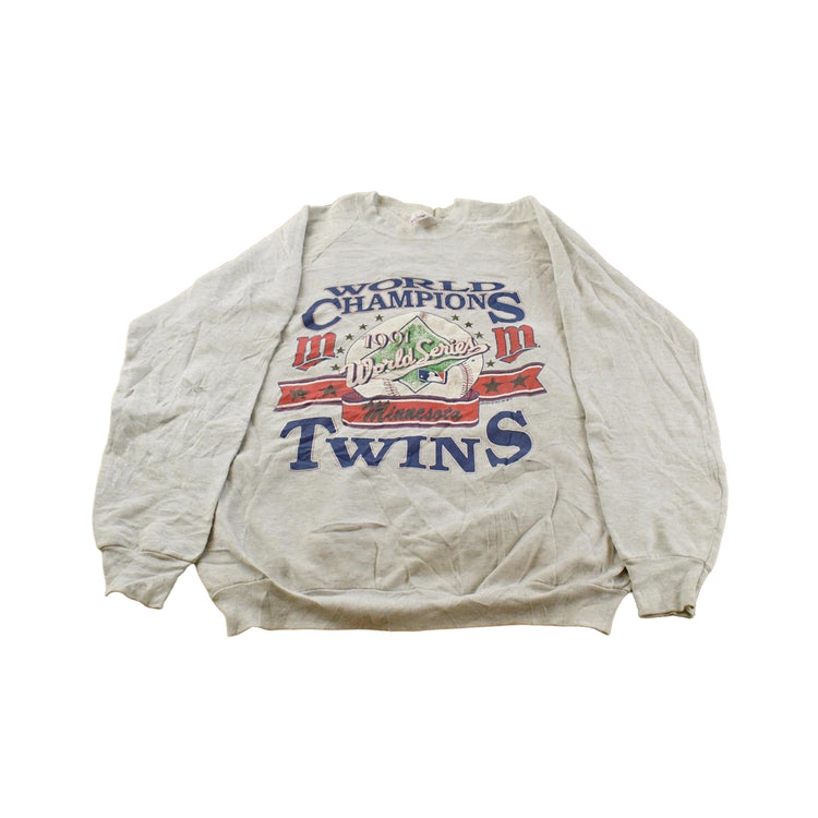 Vintage 1991 Minnesota Twins MLB World Champions Crewneck Sweatshirt Men's Large