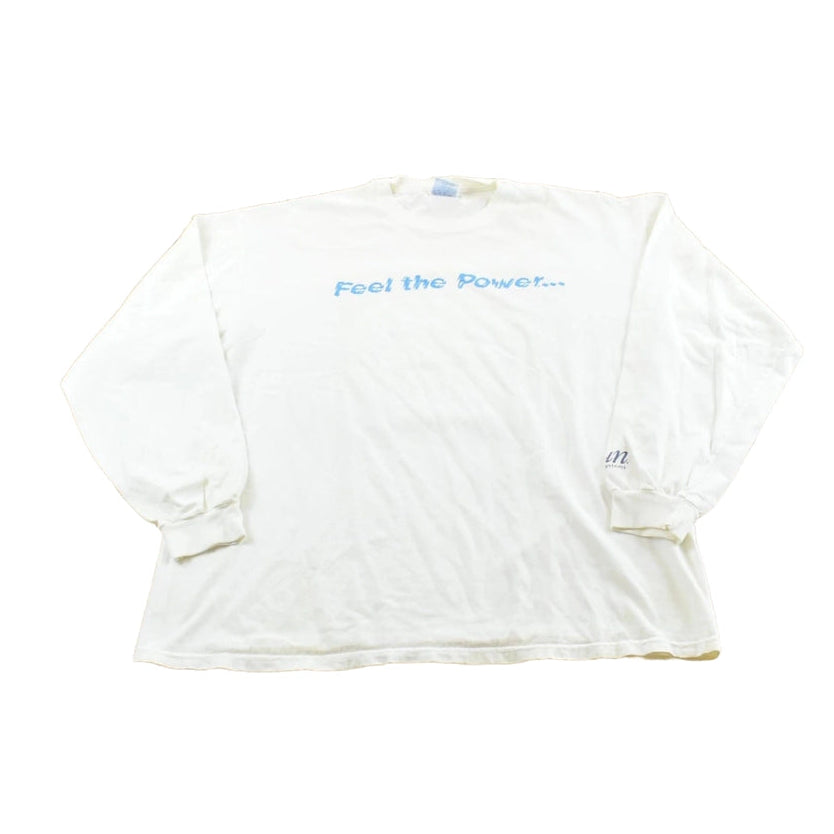 Vintage 1990s Java Media Feel the Power Long Sleeve T-Shirt Men's XL
