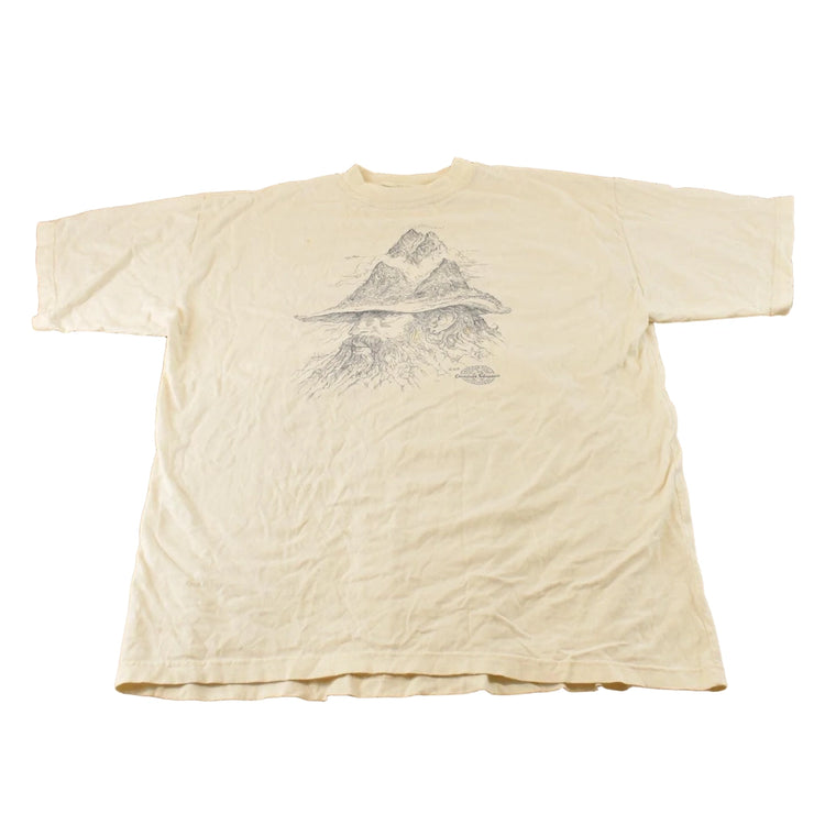 Vintage 1990s American Eagle Outfitters Wizard Mountain Graphic T Shirt Men's XL