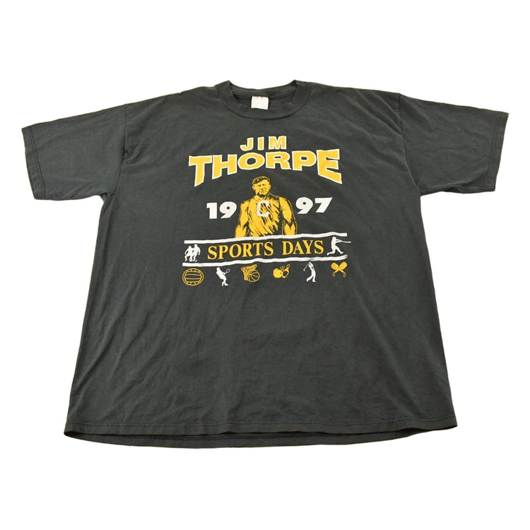 Vintage 1990s Jerzees Jim Thorpe Sports Day T-Shirt Men's L
