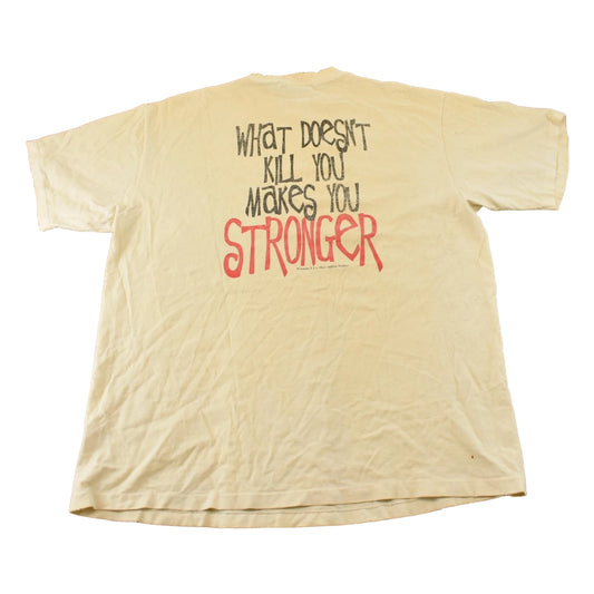 Vintage 1990s Deep Caving What Doesn't Kill You Makes You Stronger Single Stitch Graphic T Shirt Men's XL