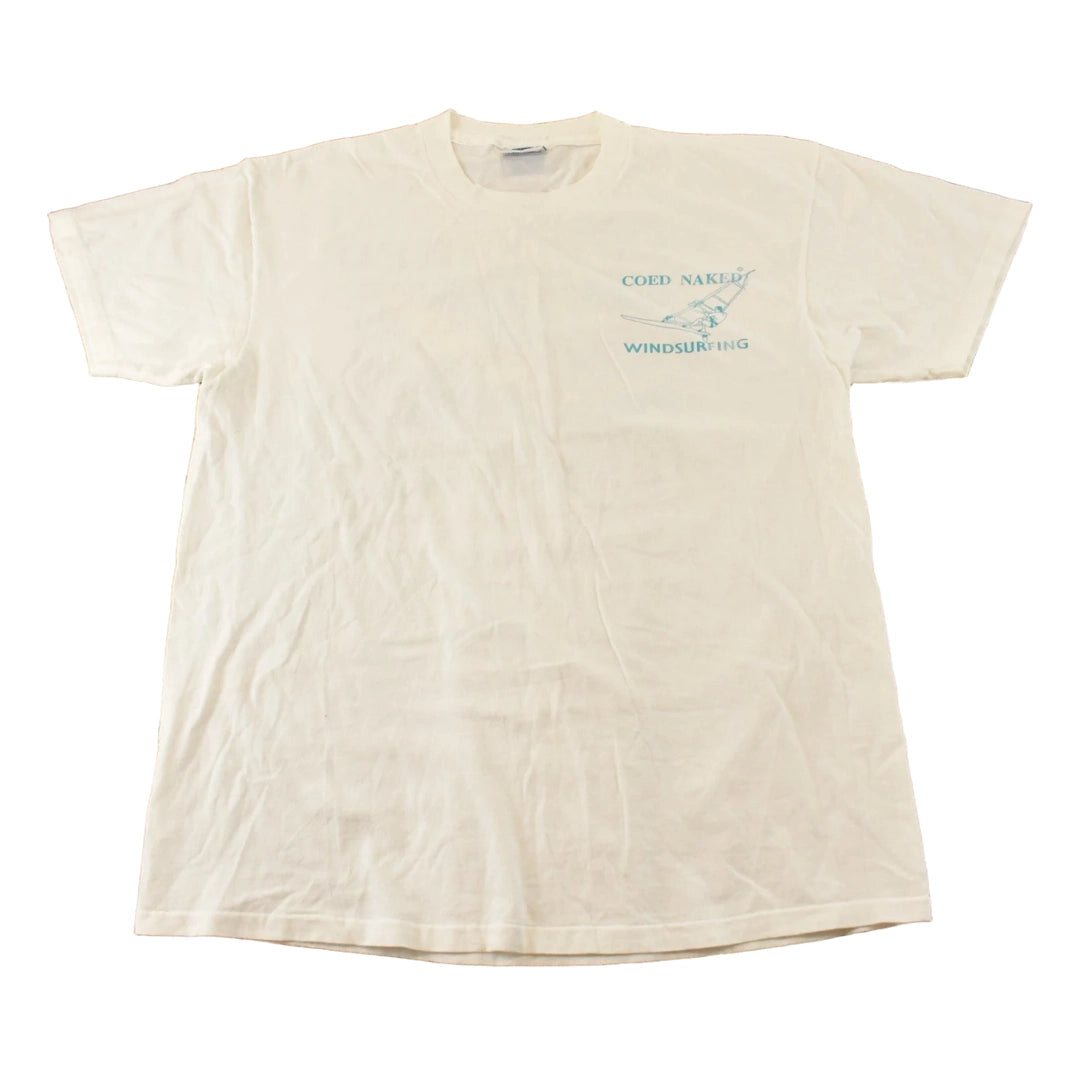 Vintage 1990s Windsurfing Nautical Sailing Graphic Single Stitch T-Shirt Men's L