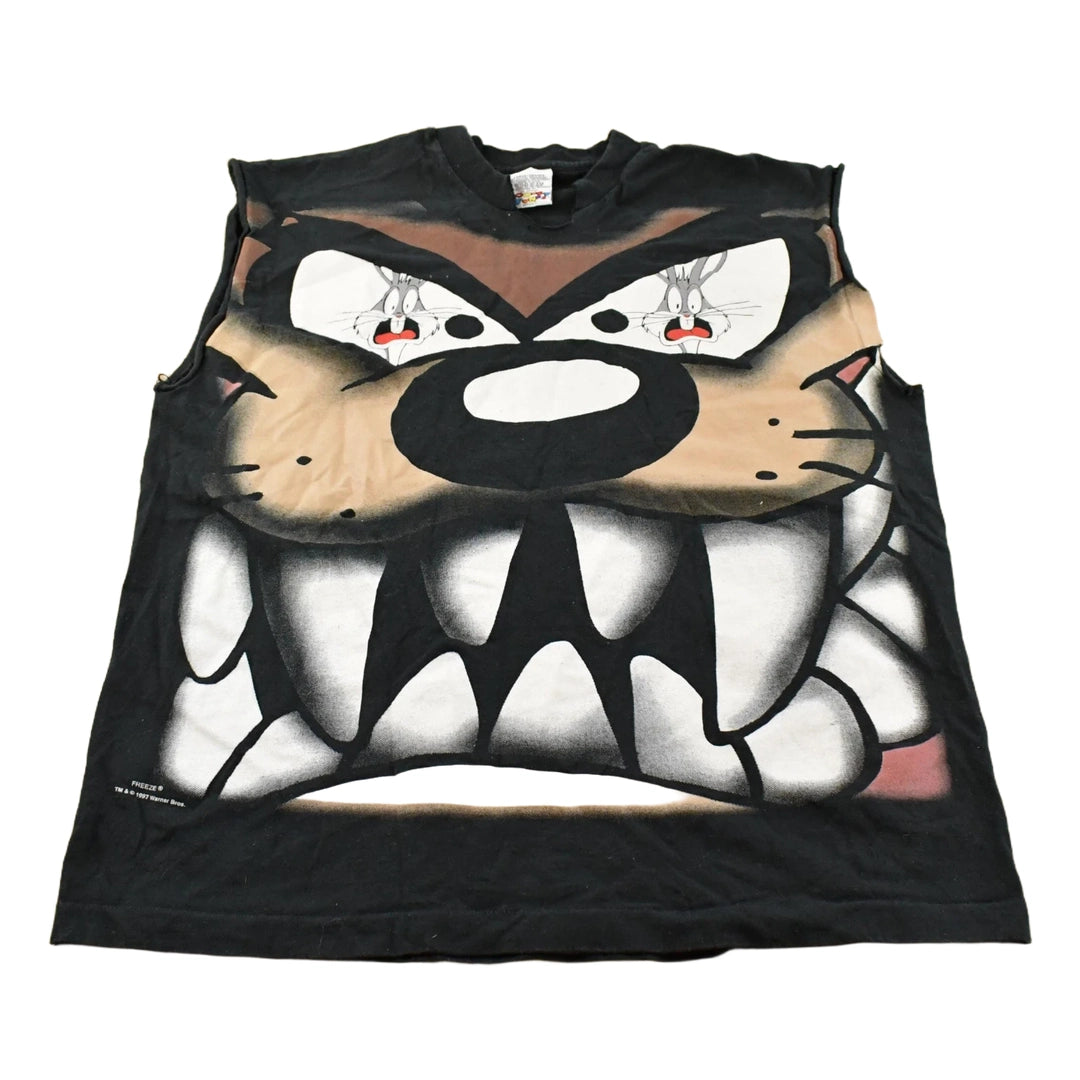 Vintage 1997 Looney Tunes Taz Graphic Tank Top Shirt Men's Large