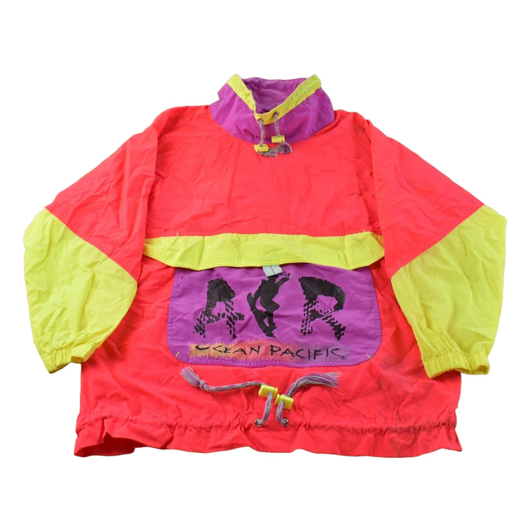 Vintage 1990s Ocean Pacific Color Block Anorak Windbreaker Men's Large