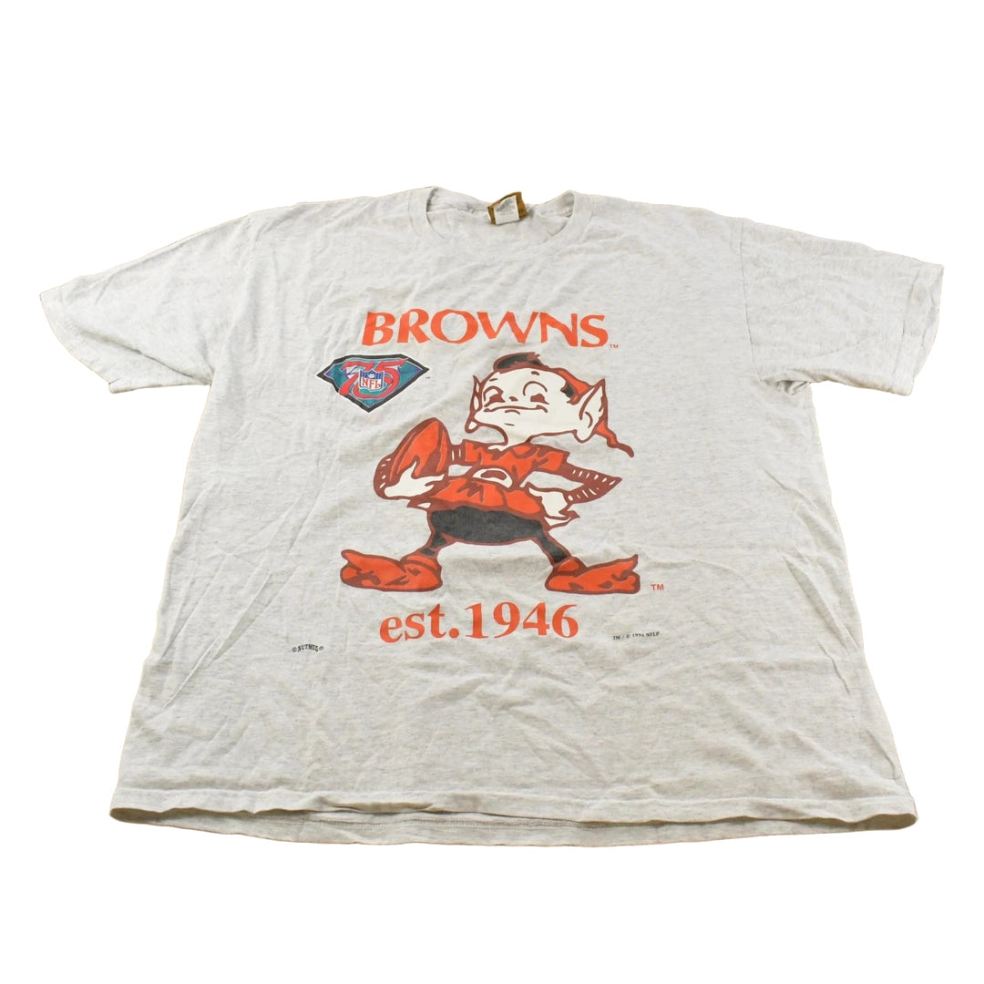 Vintage 1990s Cleveland Browns Nutmeg Mills NFL T Shirt Men's XL