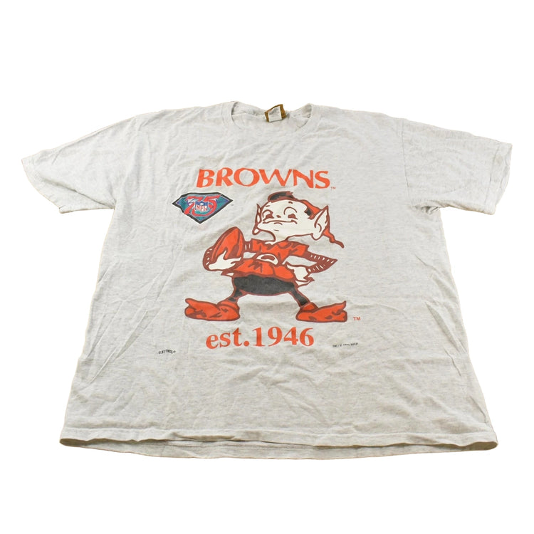 Vintage 1990s Cleveland Browns Nutmeg Mills NFL T Shirt Men's XL