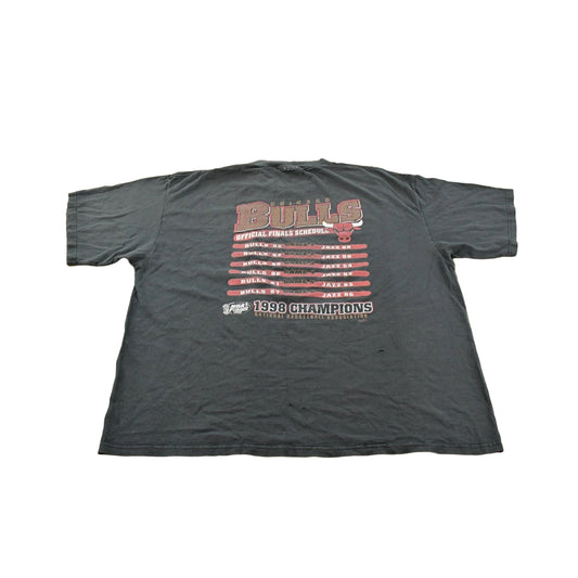 Vintage 1998 Chicago Bulls NBA Finals Basketball Graphic T-Shirt Men's 2XL