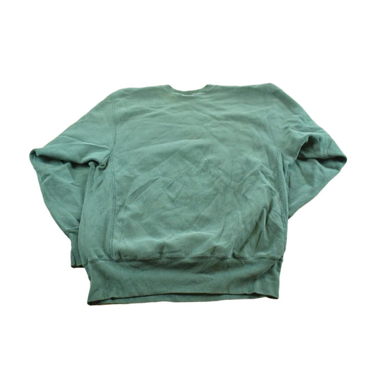 Vintage 1990s Champion Reverse Weave Blank Green Crewneck Sweatshirt Men's L