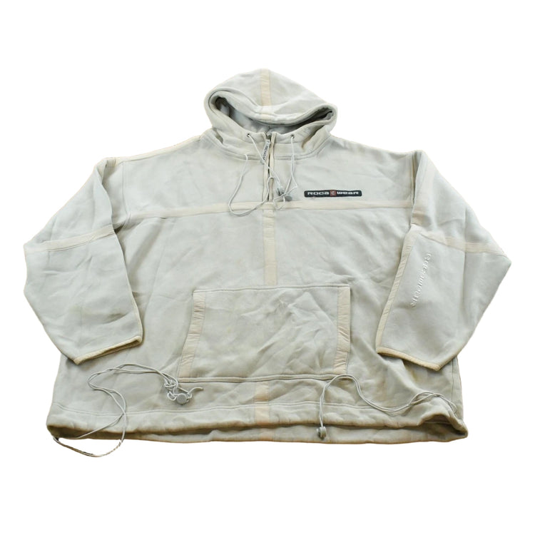 Vintage Y2K Rocawear Quarter Zip Hoodie Sweatshirt Men's 3XL