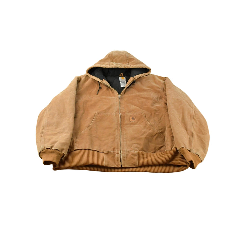 Vintage 2000s Carhartt Canvas Hooded Jacket Men's 2XL