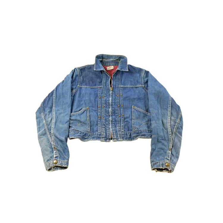 Vintage 1950s Buckaroo Big Smith Type 2 Style Denim Jean Trucker Jacket Men's Small