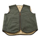 Vintage 1990s Woolrich Wool Full Zip Sherpa Lined Vest Jacket Men's Medium