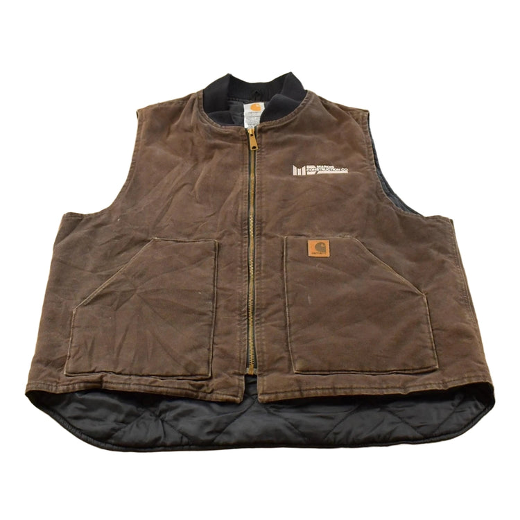 Vintage 2000s Carhartt Quilt Lined Work Vest Jacket Mens XL