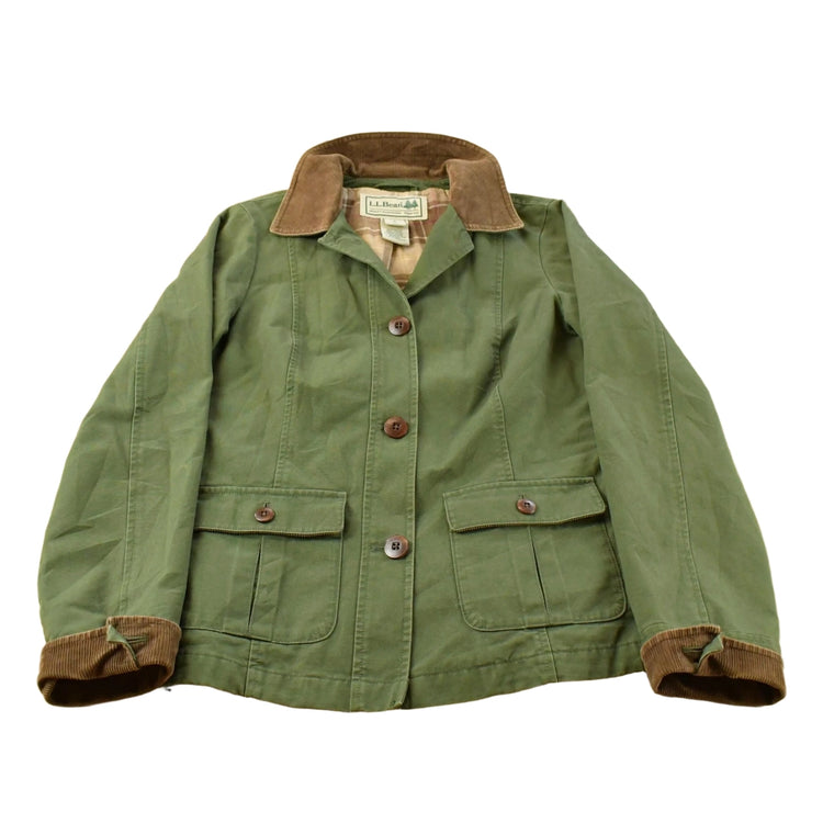 Vintage 2000s L.L. Bean Flannel Lined Barn Chore Coat Women's S