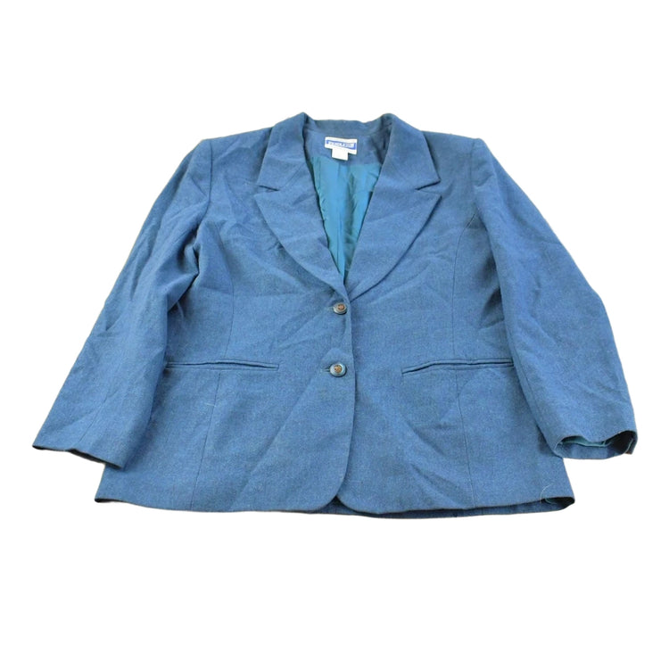 Vintage 1990s Pendleton Plaid Button Up Blazer Women's L