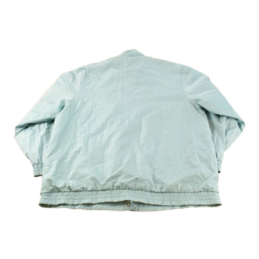 Vintage 1980s Light Blue Nylon Windbreaker Jacket Women's XL