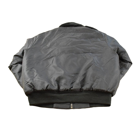 Vintage 1980s Spartan Uniform Black Flight Bomber Jacket Men's 2XL