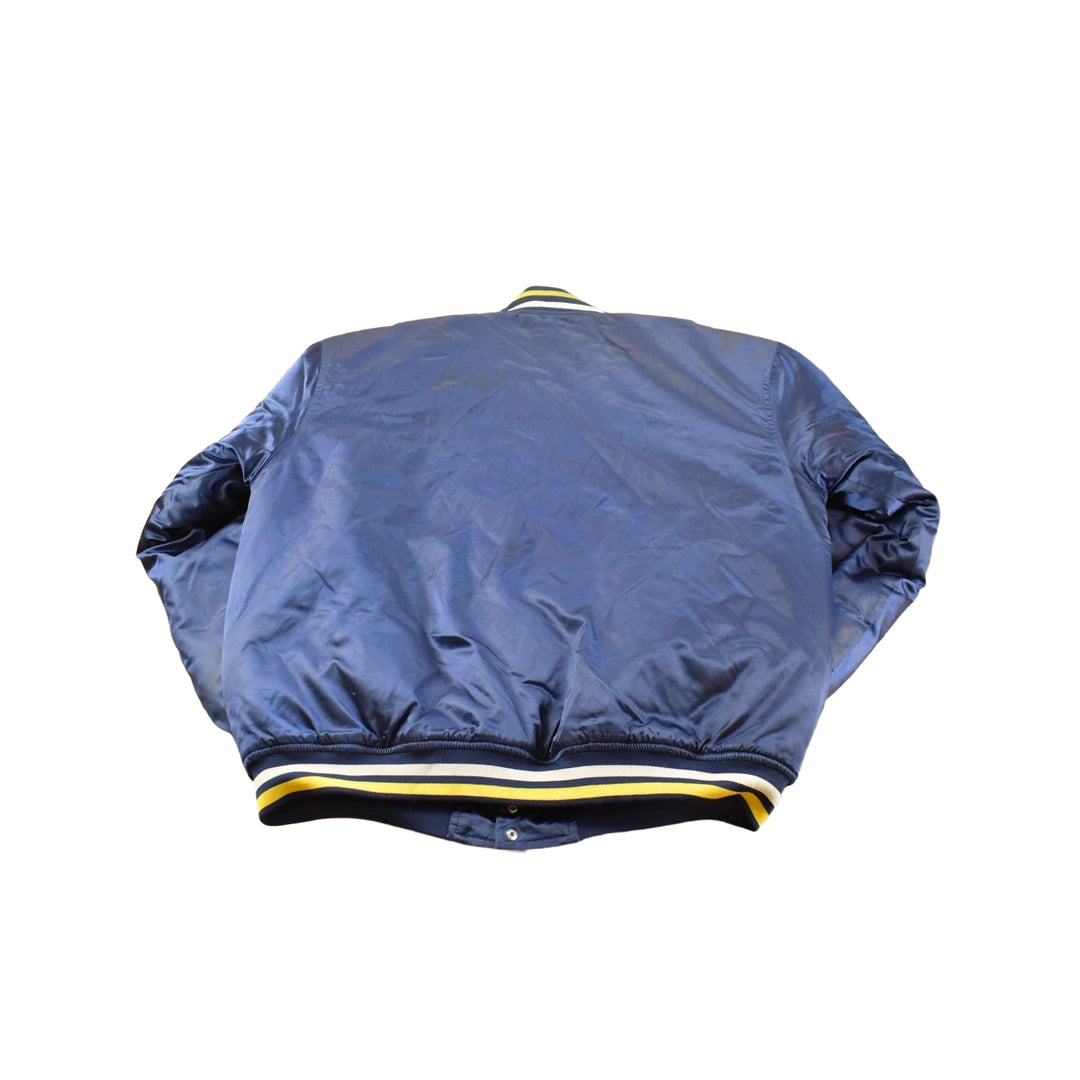 Vintage 2000s University of Michigan Wolverines Nylon Satin Bomber Jacket Men's XL