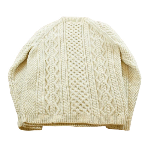 True Vintage 1970s Wool Cable Knit Chunky Sweater Men's S