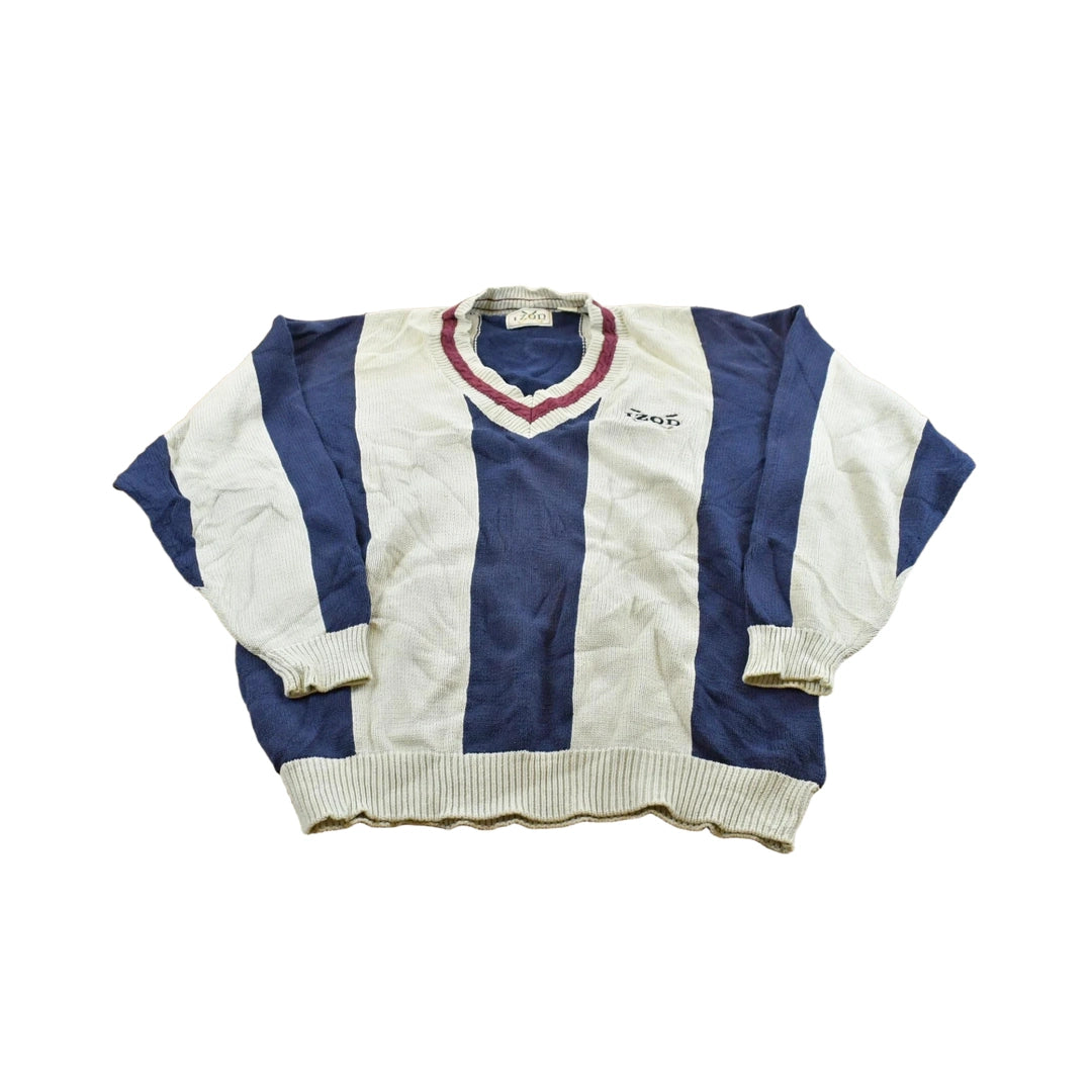 Vintage 1990s Izod Embroidered Logo Knitted Sweater Men's L