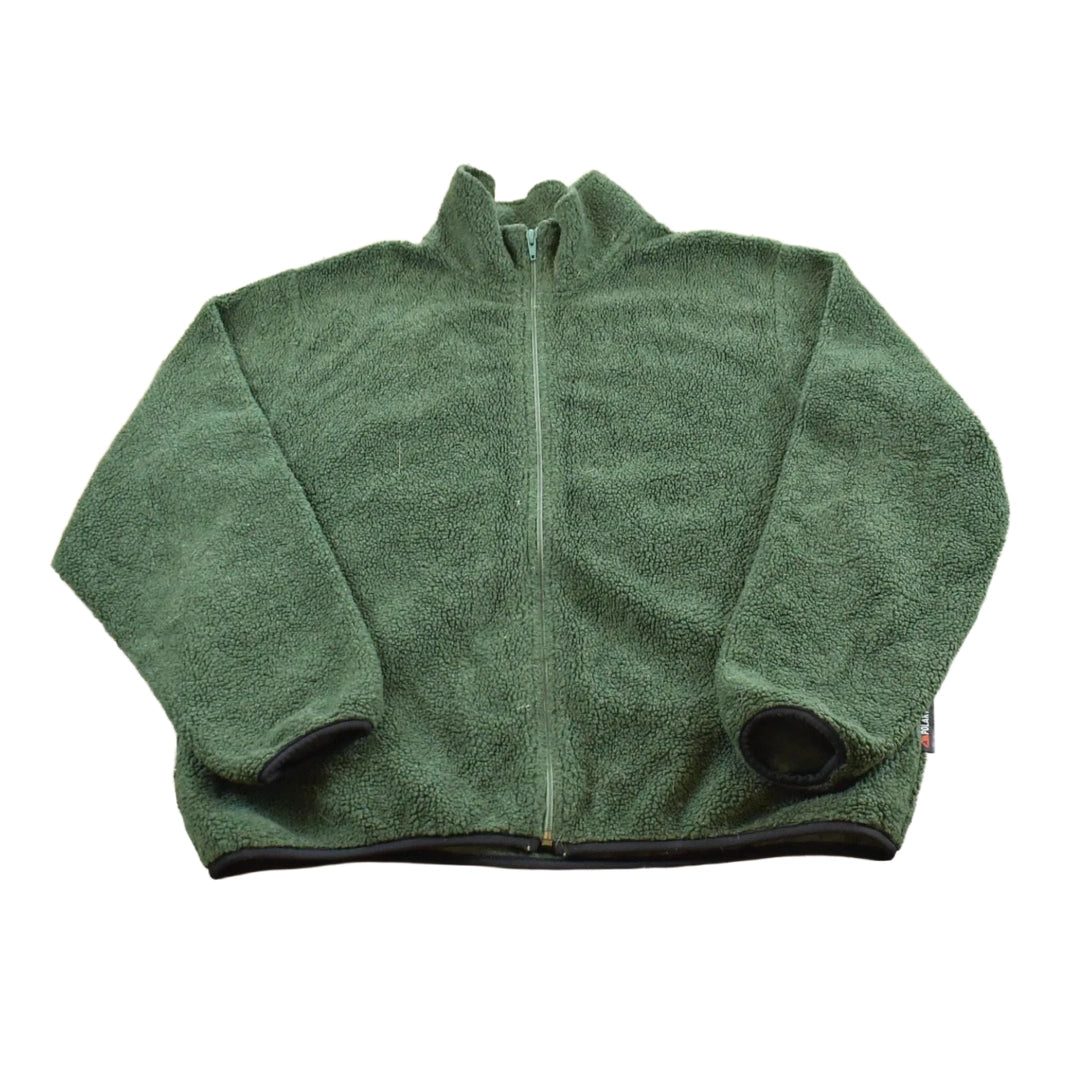 Vintage 1990s LL Bean Deep Pile Full Zip Fleece Sweater Women's XL