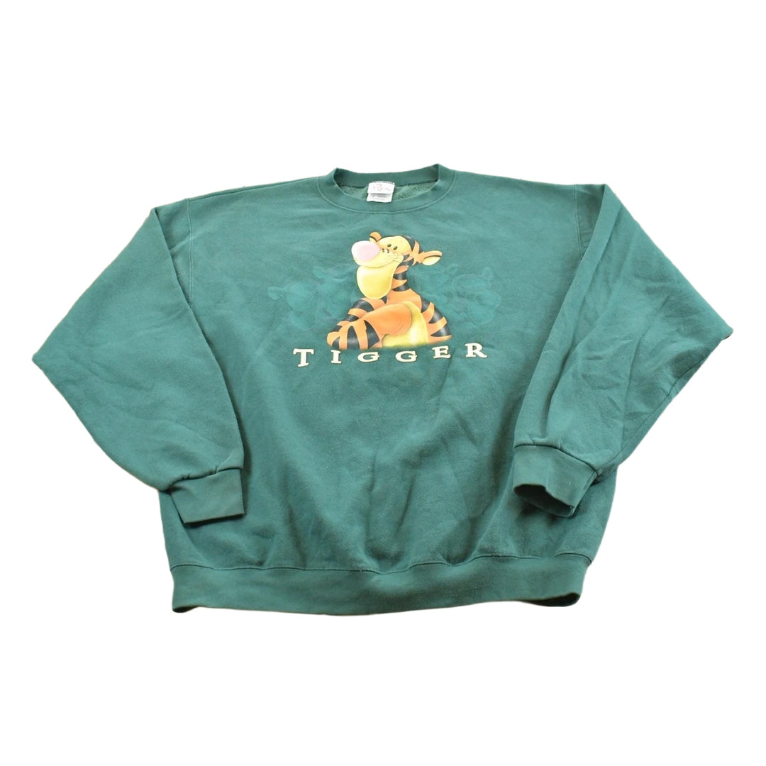 Vintage 1990s Tigger Winnie The Pooh Walt Disney World Crewneck Sweatshirt Men's L