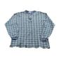 Vintage 1990s Plaid Henley Long Sleeve Thermal Shirt Men's L