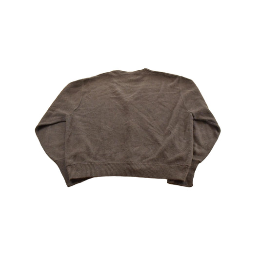 Vintage 1980s JC Penney Acrylic Knit Brown Cardigan Men's M