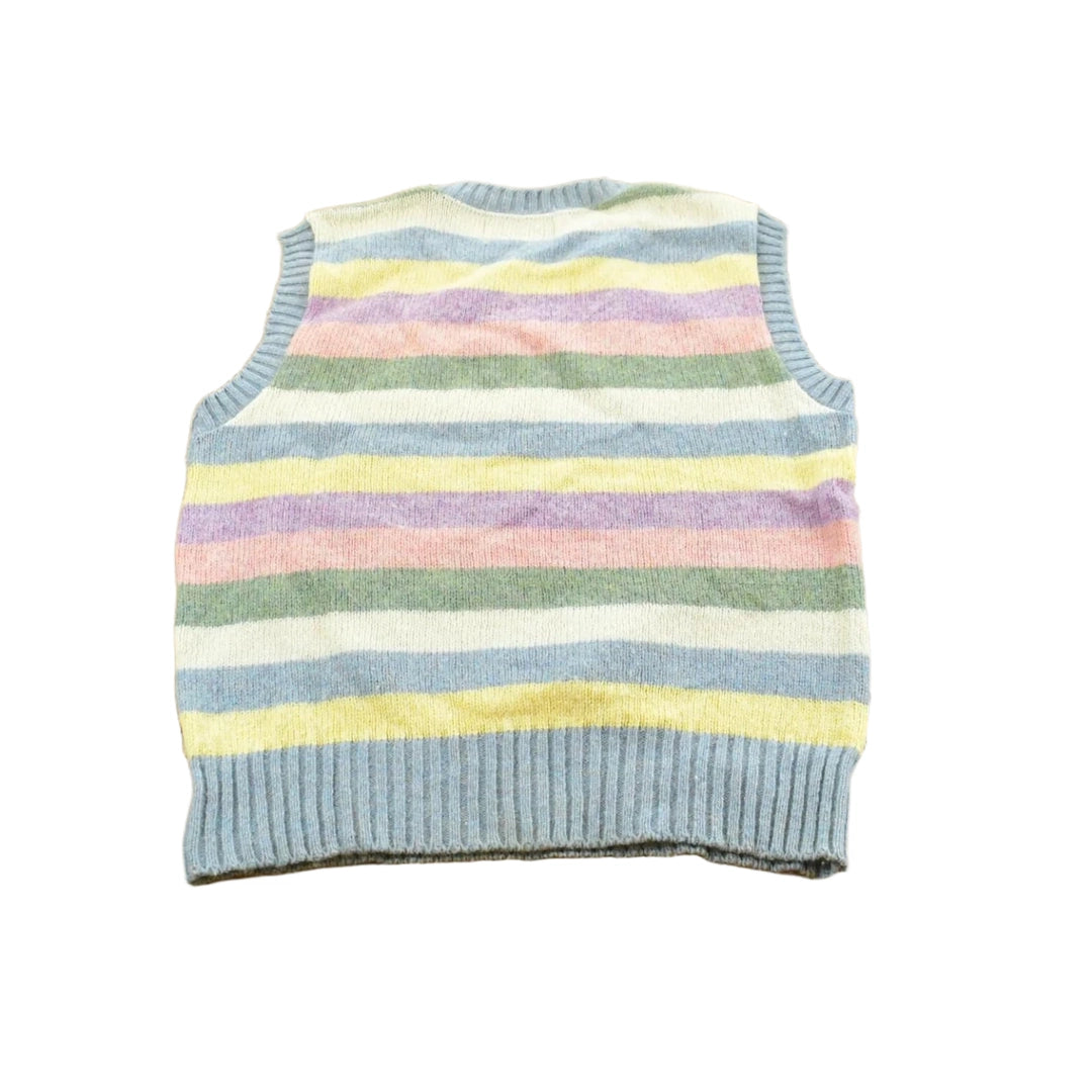 True Vintage 1970s Sweaterville Striped Wool Blend Knit Sweater Vest Women's M