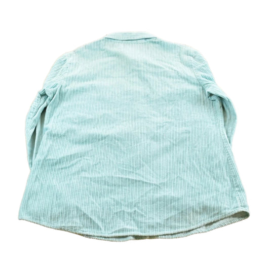 Vintage 2000s Croft & Barrow Light Blue Corduroy Button Up Shirt Women's XL