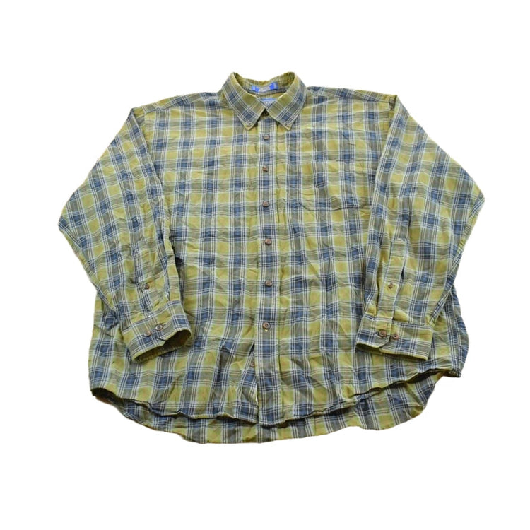Vintage 2000s Pendleton Cotton Wool Blend Plaid Button Up Shirt Men's XL