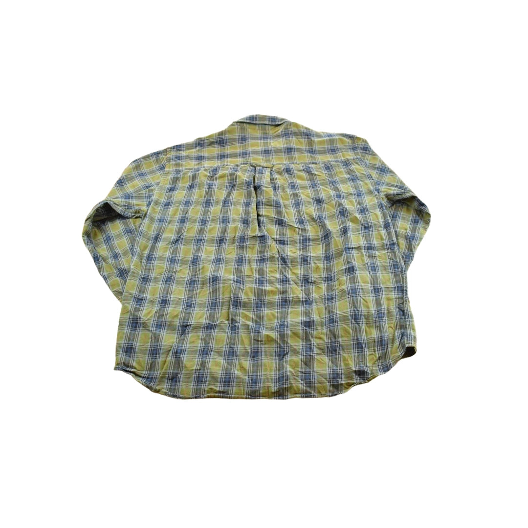 Vintage 2000s Pendleton Cotton Wool Blend Plaid Button Up Shirt Men's XL