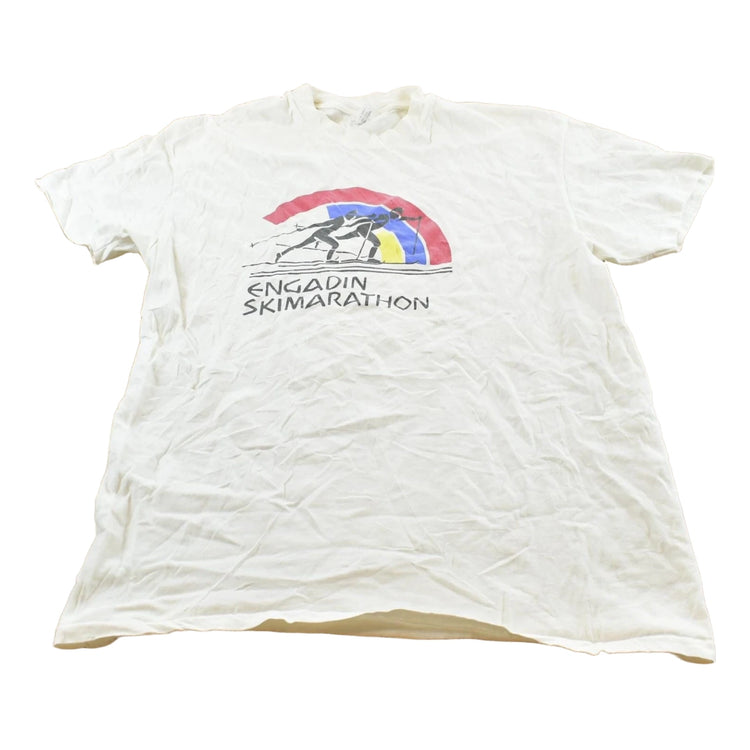 Vintage 1980s Ski Marathon T-Shirt Men's L