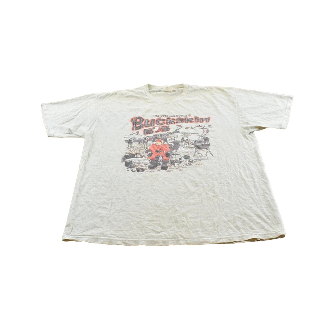 Vintage 1990s Buckskin Bob Parody Funny T-Shirt Men's XL