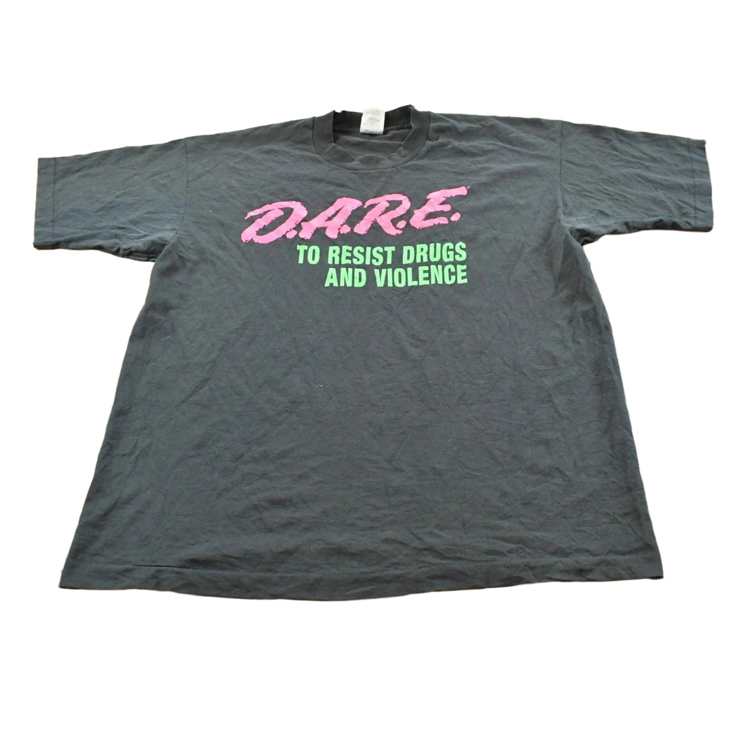 Vintage 1990s Dare to Resist Drugs And Violence Souvenir T-Shirt Men's XL