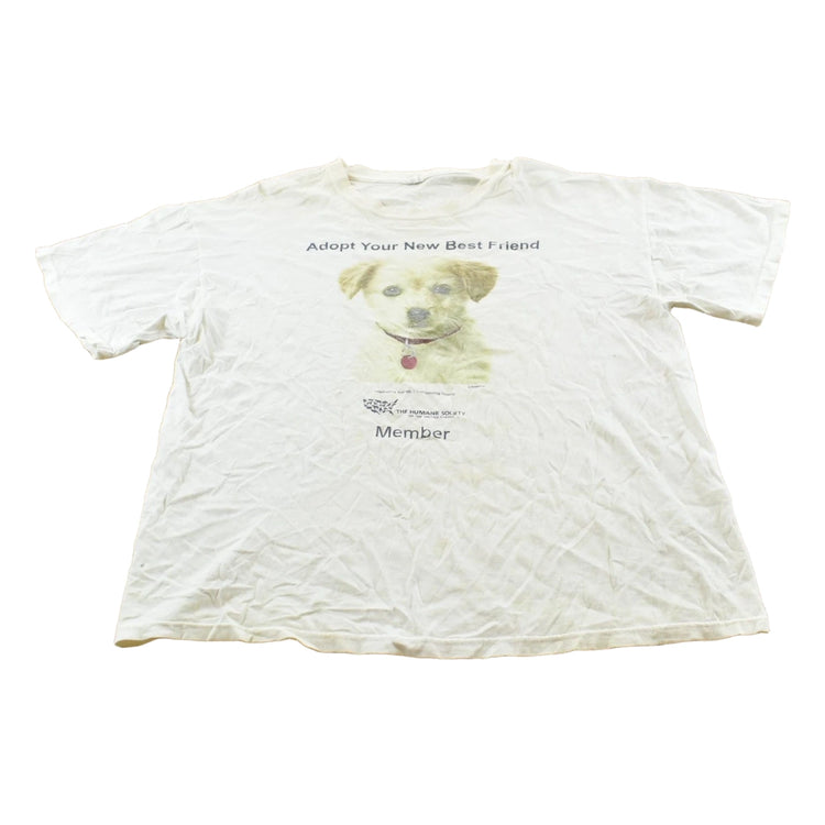 Vintage 2000s Humane Society Adopt Your New Best Friend Dog Puppy T-Shirt Men's M