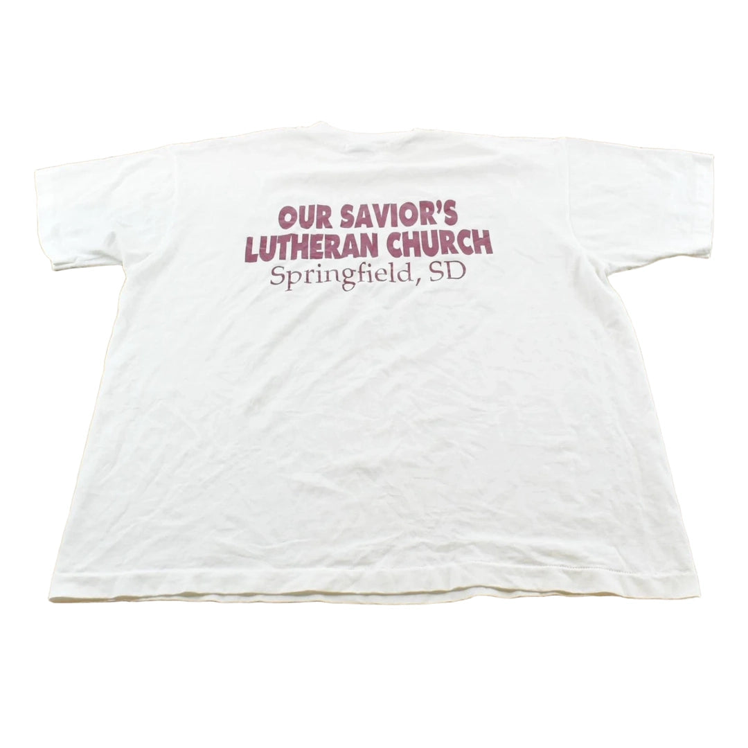 Vintage 1994 Jesus Is Our Savior Christianity T-Shirt Men's L