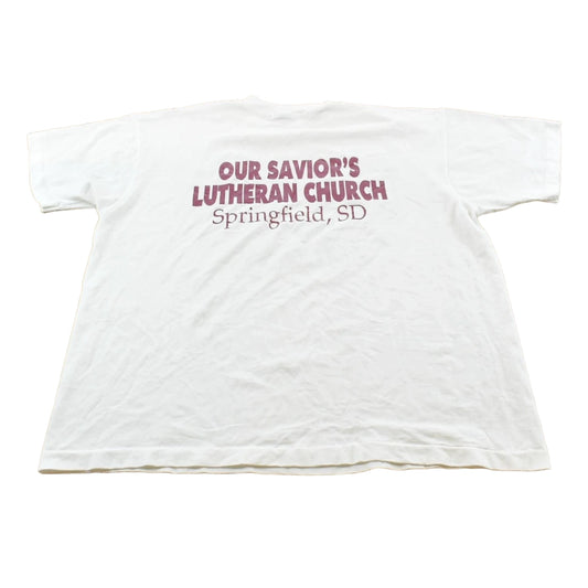 Vintage 1994 Jesus Is Our Savior Christianity T-Shirt Men's L