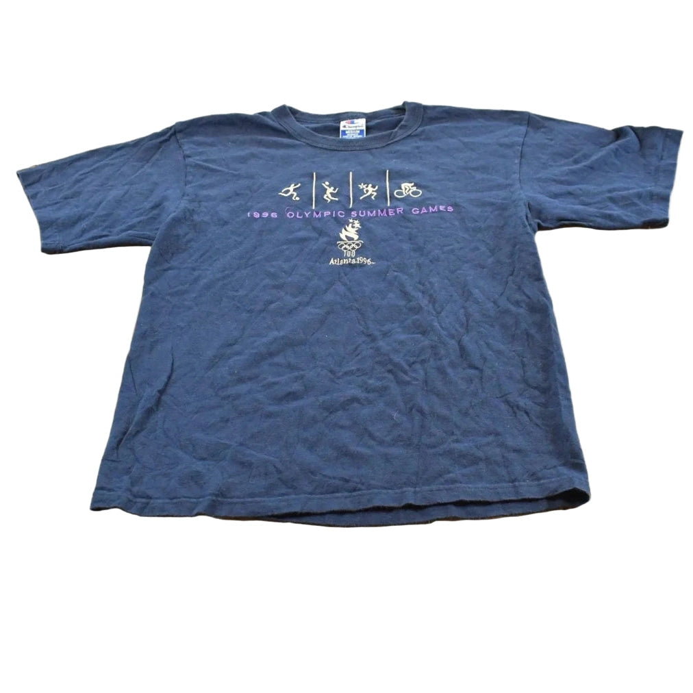 Vintage 1996 Champion Atlanta Olympics Embroidered T-Shirt Men's XL Men's Medium