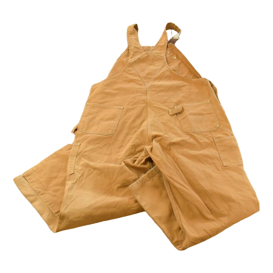 Vintage 1990s Carhartt Double Knee Canvas Bib Overalls Men's 46 x 31