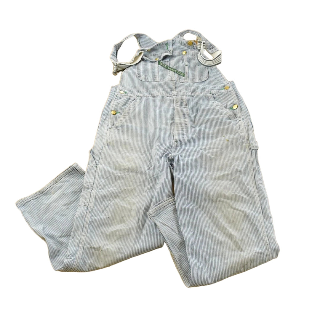 Vintage 1990s Key Imperial Striped Denim Overalls Men's 36 x 27