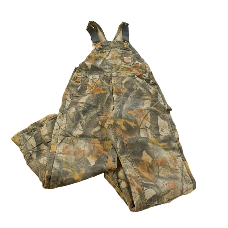 Vintage 2000s Carhartt Insulated Real Tree Camo Canvas Bib Overalls Men's 32 x 28