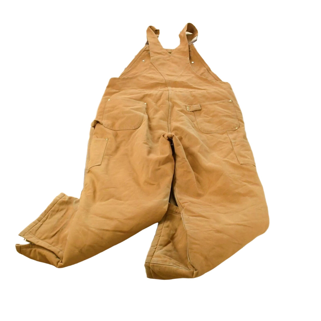 Vintage 1990s Carhartt Double Knee Insulated Canvas Bib Overalls Men's 44 x 31