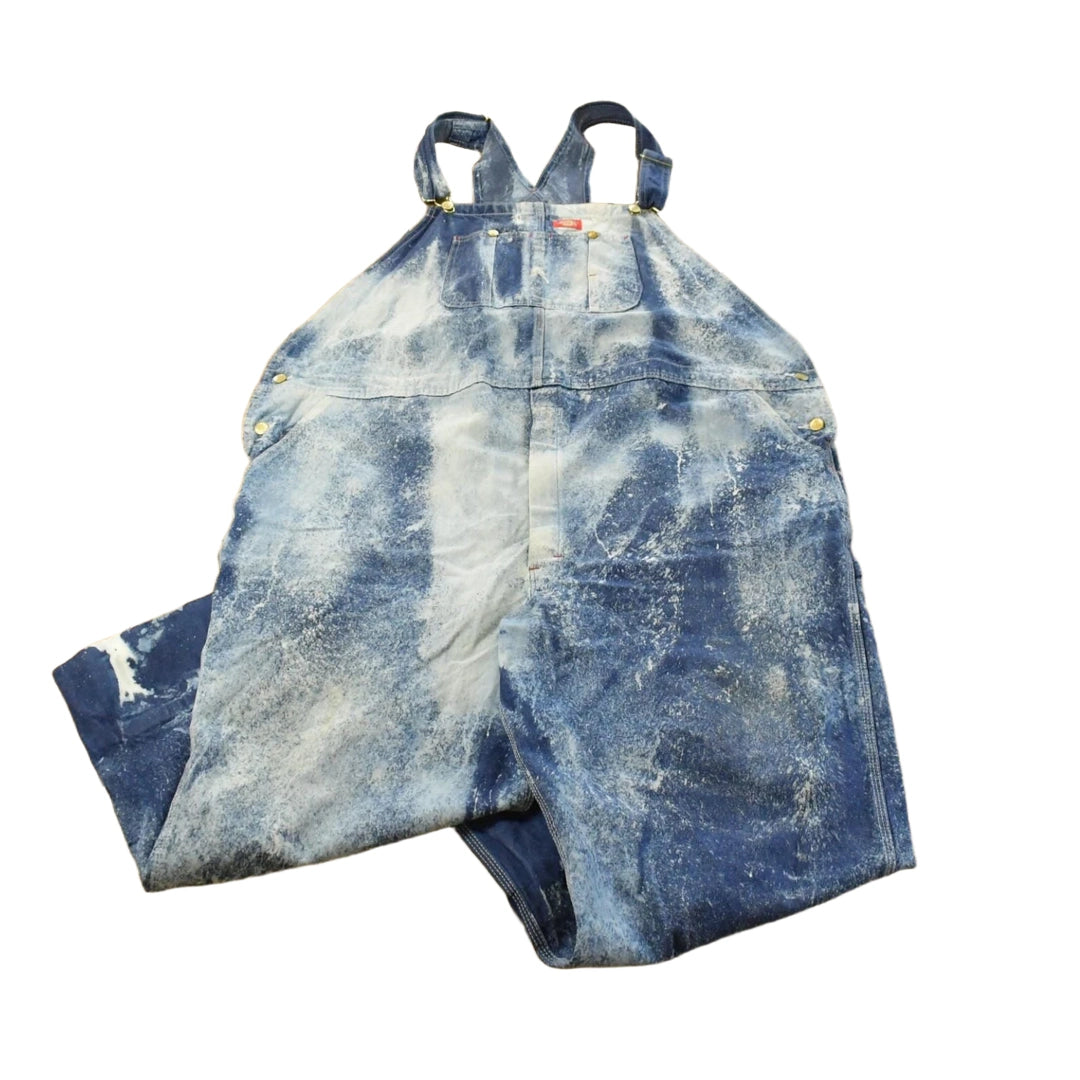Vintage 2000s Dickies Acid Wash Denim Overalls Men's 52 x 25