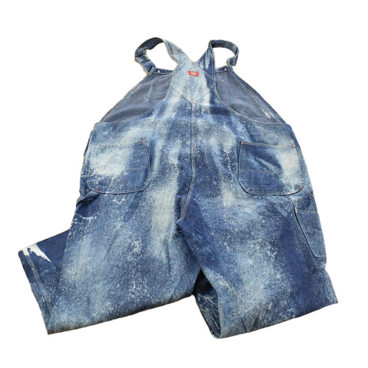 Vintage 2000s Dickies Acid Wash Denim Overalls Men's 52 x 25
