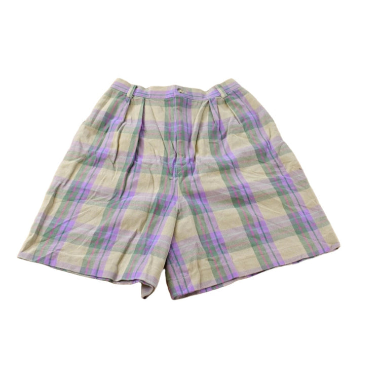Vintage 1990s Portland Plaid Shorts Women's 25