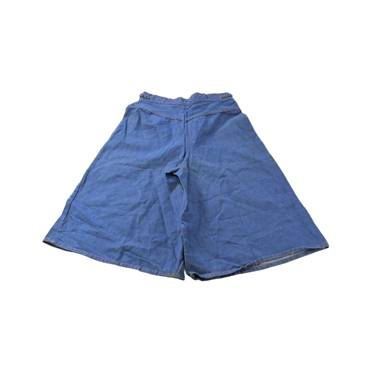 Vintage 1970s Sears Culottes Denim Jean Shorts Women's 28