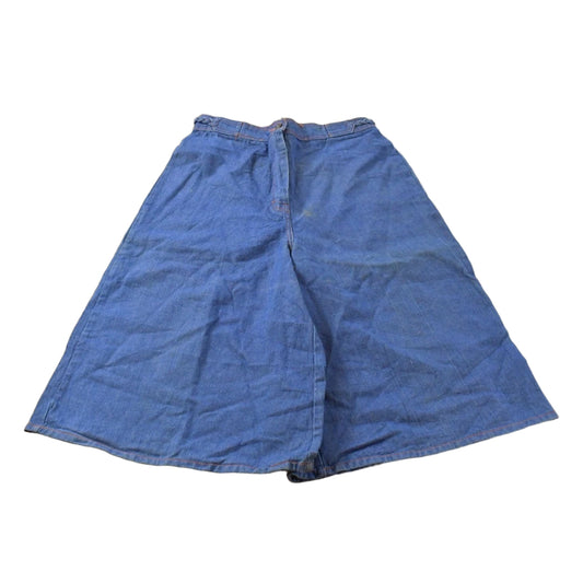 Vintage 1970s Sears Culottes Denim Jean Shorts Women's 28