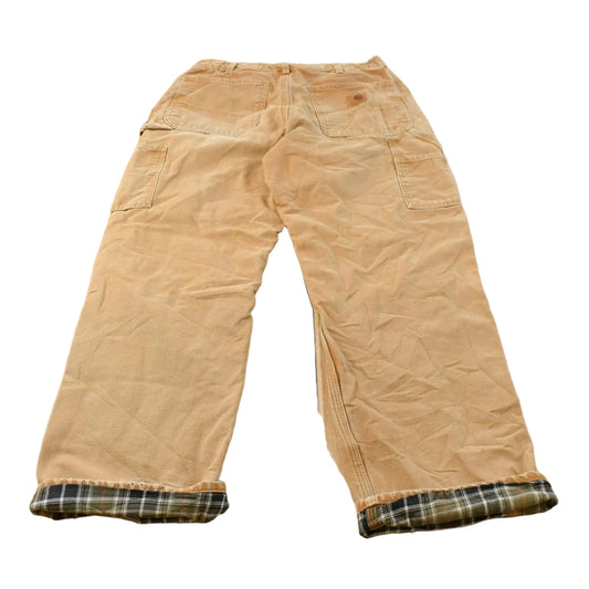 Vintage 2000s Carhartt Flannel Lined Canvas Work Pants Men's 31 x 30