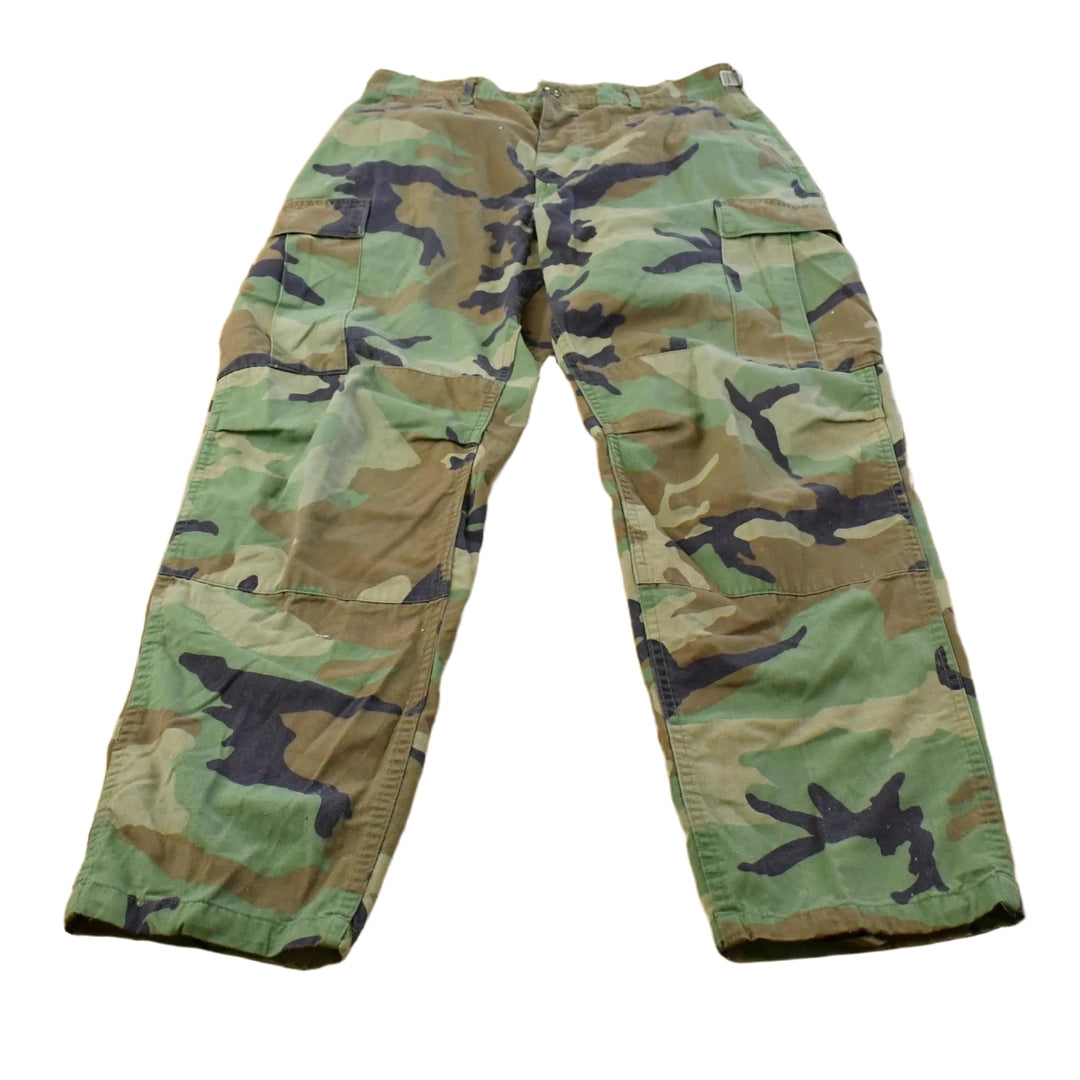 Vintage 2000s Army Military Woodland Camo Cargo Pants Men's Medium